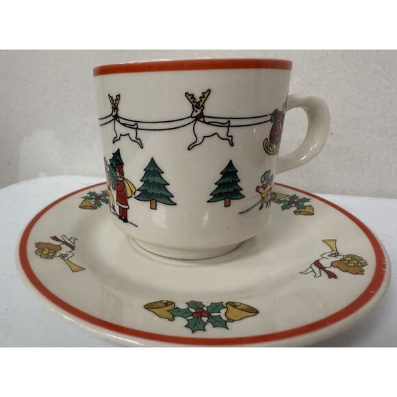 Jamestown China,‎ Joy Of Christmas Mug And Plate 1987 Set Of 2 - Picture 5 of 11